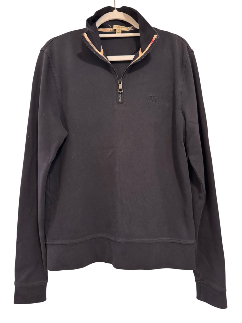 Burberry Brit Men’s Navy Quarter-Zip Sweatshirt - M